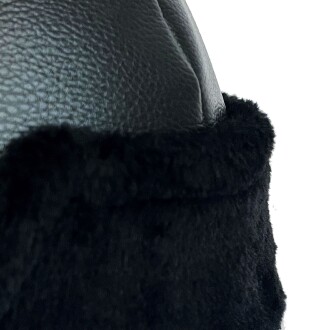 Shark Anatolia Börk Şapka Dikişli Siyah Kürk - 8