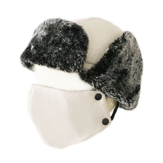 Shark Anatolia Çıkarılabilir Maskeli Pilot Kürklü Şapka Açık Krem - 6