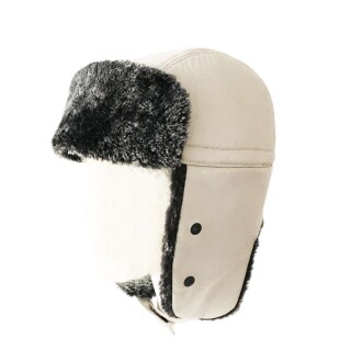 Shark Anatolia Çıkarılabilir Maskeli Pilot Kürklü Şapka Açık Krem - 7