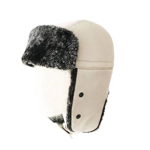 Shark Anatolia Çıkarılabilir Maskeli Pilot Kürklü Şapka Açık Krem - 7