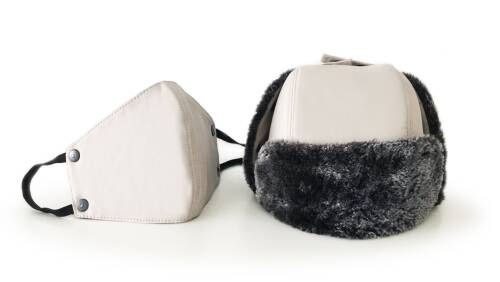 Shark Anatolia Çıkarılabilir Maskeli Pilot Kürklü Şapka Açık Krem - 8