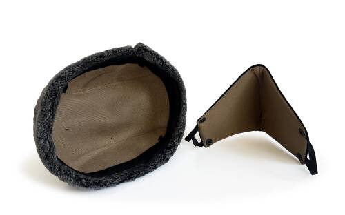 Shark Anatolia Çıkarılabilir Maskeli Pilot Kürklü Şapka Siyah - 8