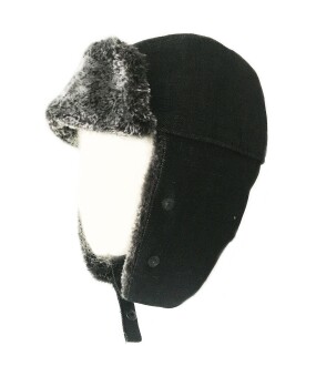 Shark Anatolia Çıkarılabilir Maskeli Pilot Kürklü Şapka Taşlanmış Siyah - 6