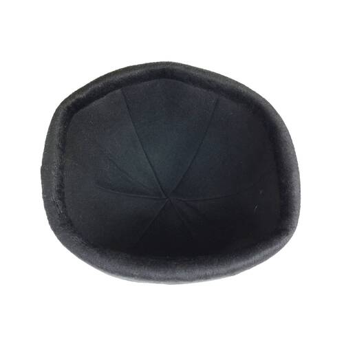 Leather Beanie Skull Cap Hat Flat Black - 7