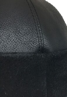 Leather Beanie Skull Cap Hat Flat Black - 8