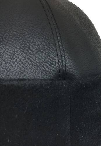 Leather Beanie Skull Cap Hat Flat Black - 8