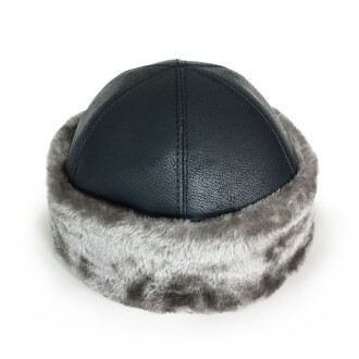 Shark Anatolia Deri Börk Şapka Boz Kürk - 2