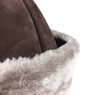 Shark Anatolia Deri Börk Şapka Nubuk Açık Kahve Gri Kürk 10-13 Yaş - 8