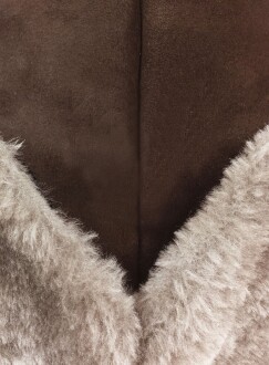 Shark Anatolia Deri Börk Şapka Nubuk Açık Kahve Gri Kürk - 7