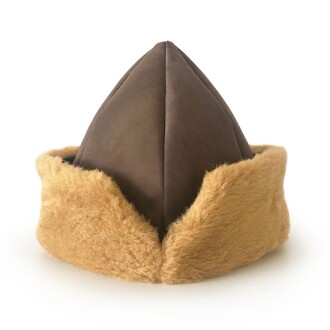 Shark Anatolia Deri Börk Şapka Nubuk Açık Kahve Hardal Kürk 