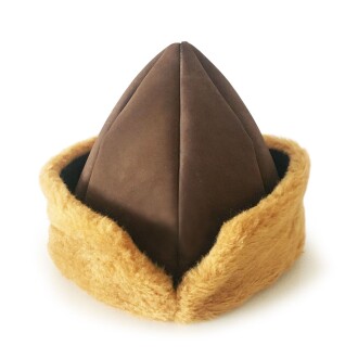 Shark Anatolia Deri Börk Şapka Nubuk Açık Kahve Hardal Kürk - 5