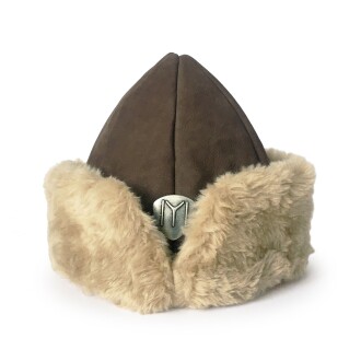 Shark Anatolia Deri Börk Şapka Nubuk Açık Kahve Kürk 10-13 Yaş 