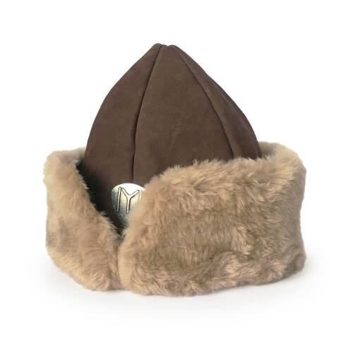 Shark Anatolia Deri Börk Şapka Nubuk Açık Kahve Kürk 10-13 Yaş - 4