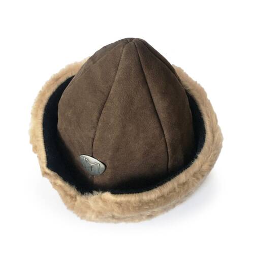 Shark Anatolia Deri Börk Şapka Nubuk Açık Kahve Kürk 10-13 Yaş - 5
