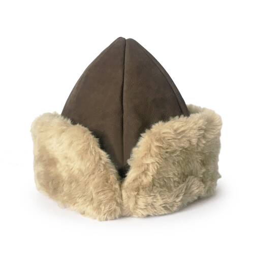 Shark Anatolia Deri Börk Şapka Nubuk Açık Kahve  Kürk - 1