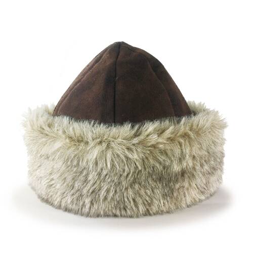 Shark Anatolia Deri Börk Şapka Nubuk Kahve Boz Kürk - 3
