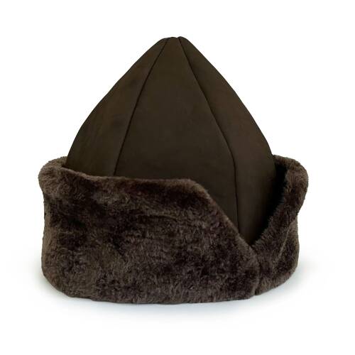 Shark Anatolia Deri Börk Şapka Nubuk Koyu Kahve - 2