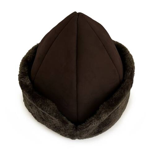 Shark Anatolia Deri Börk Şapka Nubuk Koyu Kahve - 5