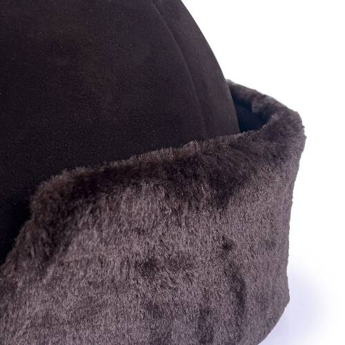 Shark Anatolia Deri Börk Şapka Nubuk Koyu Kahve - 8