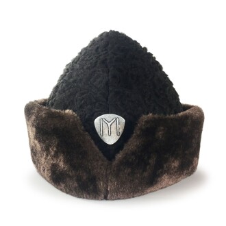 Shark Anatolia Deri Börk Şapka Siyah Kırçıllı Nubuk 