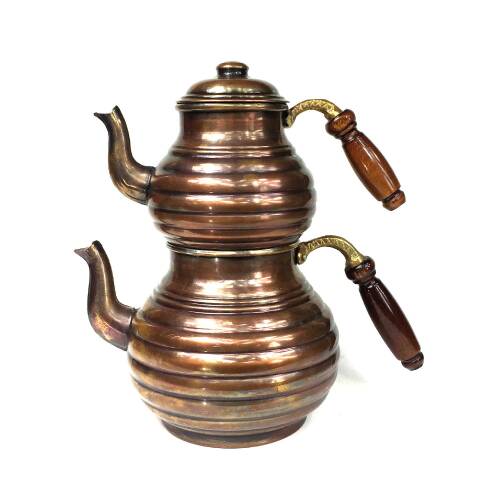 Shark Anatolia Dilimli Bakır Çaydanlık No:2 - 4