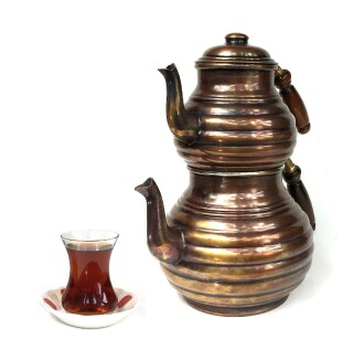 Shark Anatolia Dilimli Bakır Çaydanlık No:2 - 7