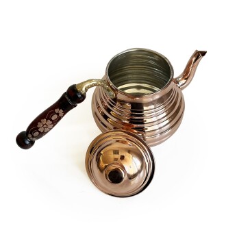 Shark Anatolia Dilimli Bakır Kalın El Dövme Çaydanlık no:2 - 6