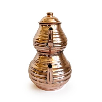 Shark Anatolia Dilimli Bakır Kalın El Dövme Çaydanlık no:2 - 7