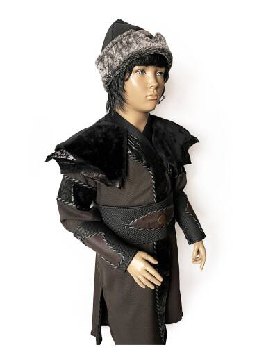 Shark Anatolia Düğmeli Alp Çocuk Kostümü Kahverengi - 2