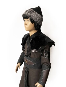 Shark Anatolia Düğmeli Alp Çocuk Kostümü Kahverengi - 3