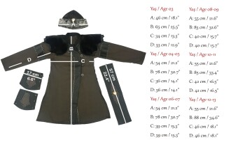 Shark Anatolia Düğmeli Alp Çocuk Kostümü Kahverengi - 4