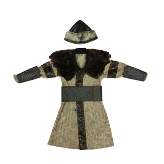 Shark Anatolia Düğmeli Alp Çocuk Kostümü Kahverengi - 5