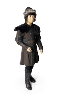 Shark Anatolia Düğmeli Alp Çocuk Kostümü Kahverengi - 6