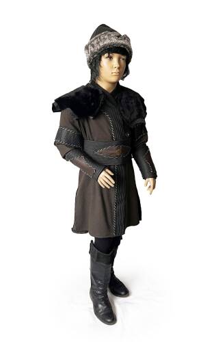 Shark Anatolia Düğmeli Alp Çocuk Kostümü Kahverengi - 6