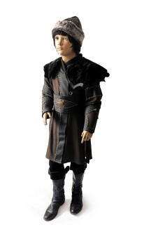 Shark Anatolia Düğmeli Alp Çocuk Kostümü Kahverengi - 7