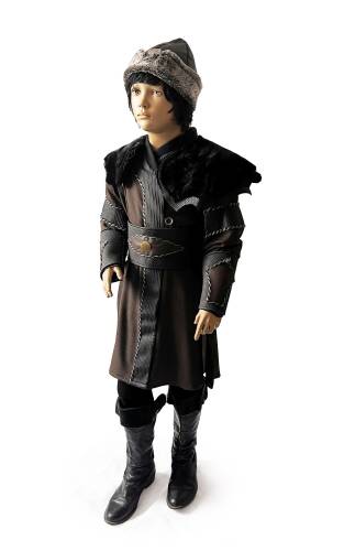 Shark Anatolia Düğmeli Alp Çocuk Kostümü Kahverengi - 7