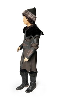 Shark Anatolia Düğmeli Alp Çocuk Kostümü Kahverengi - 8