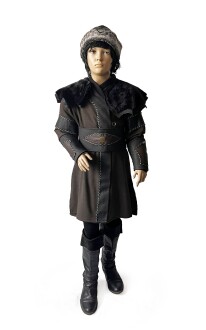 Shark Anatolia Düğmeli Alp Çocuk Kostümü Kahverengi - 9