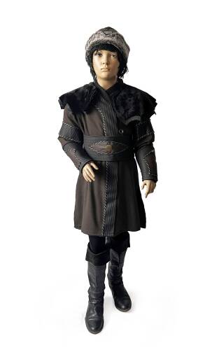 Shark Anatolia Düğmeli Alp Çocuk Kostümü Kahverengi - 9