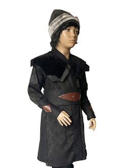 Shark Anatolia Düğmeli Alp Çocuk Kostümü Siyah - 2