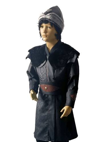 Shark Anatolia Düğmeli Alp Çocuk Kostümü Siyah - 3