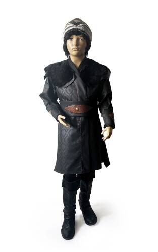 Shark Anatolia Düğmeli Alp Çocuk Kostümü Siyah - 5