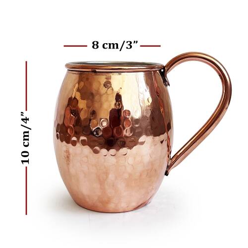 Shark Anatolia El Dövmesi Bakır Kupa Bardak Moscow Mule Mug - 4