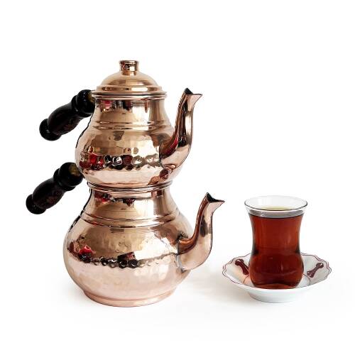 Shark Anatolia El Dövmesi Klasik Bakır Çaydanlık No:1 İnce - 10
