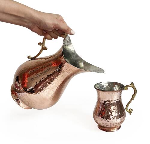 Shark Anatolia El Dövmesi Maraş Bakır Sürahi 2 Litre - 4