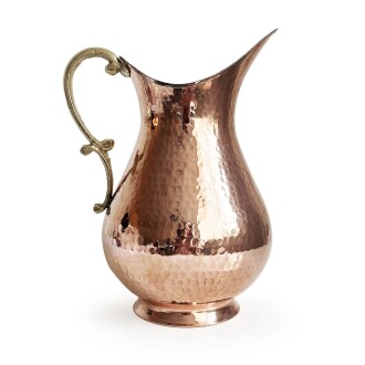 Shark Anatolia Handmade Hand Hammered Copper Carafe Jug Maras 2 L