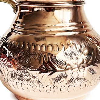 Shark Anatolia El İşleme Klasik Bakır Çaydanlık No:2 Kalın - 10