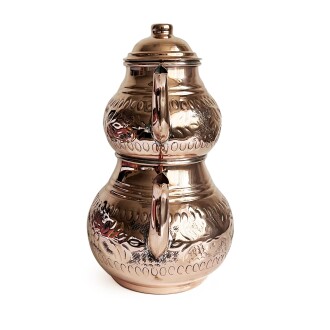 Shark Anatolia El İşleme Klasik Bakır Çaydanlık No:2 Kalın - 3