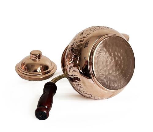 Shark Anatolia El İşleme Klasik Bakır Çaydanlık No:2 Kalın - 7