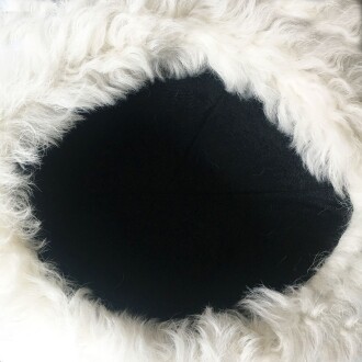 Shark Anatolia El Yapımı  %100 Yün Beyaz Kürklü Kadın Gerçek Deri Börk Şapka - 8